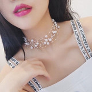 Vòng cổ choker hạt ngọc