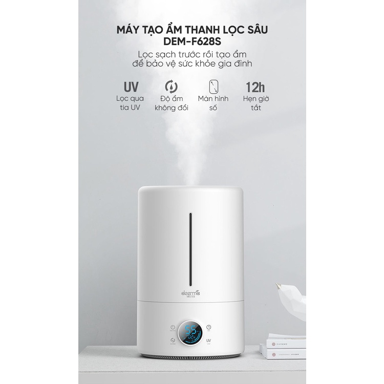 Máy tạo ẩm thông minh diệt khuẩn UV  Deerma DEM-F628S