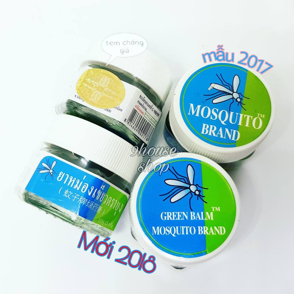 01 Dầu Cù Là Côn Trùng Cắn Mosquito Green Balm (Nội địa Thái)