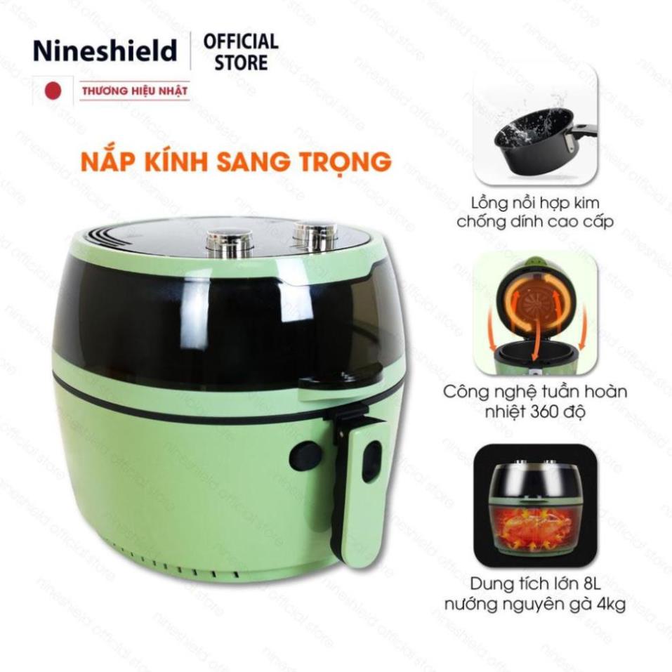 Nồi Chiên Không Dầu Nine Shield KB6001M - Nồi Chiên Không Dầu 8L [Bảo Hành 12 Tháng]