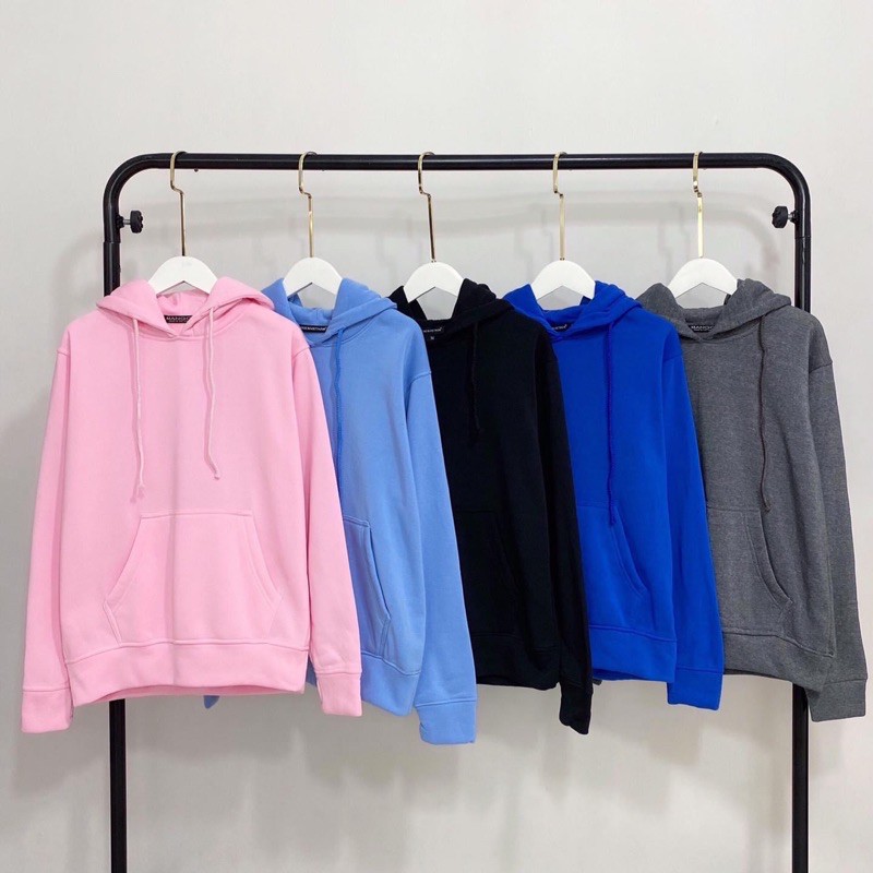 Áo Hoodie Basic Túi Bụng Màu Mới Clip Thật