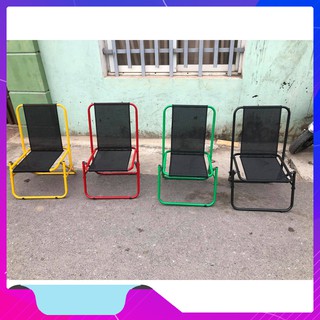 Freeship  GHẾ XẾP KHUNG THÉP NAN NHỰA GIẢ MÂY GẤP GỌN LOẠI TO cho quán Trà Chanh, Cafe, Câu Cá (CHẤT LƯỢNG 100%)