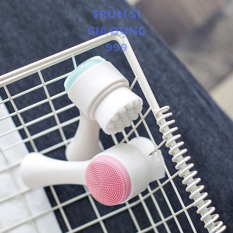 cọ rửa mặt 2 đầu lông mềm, Cọ rửa mặt 2 đầu silicon giúp loại bỏ bụi bẩn, bã nhờn, se khít lỗ chân lông hiệu quả.