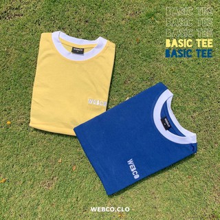 BASIC TEE - LIME - áo thun WEBCO basic màu vàng chanh phối cổ trắng