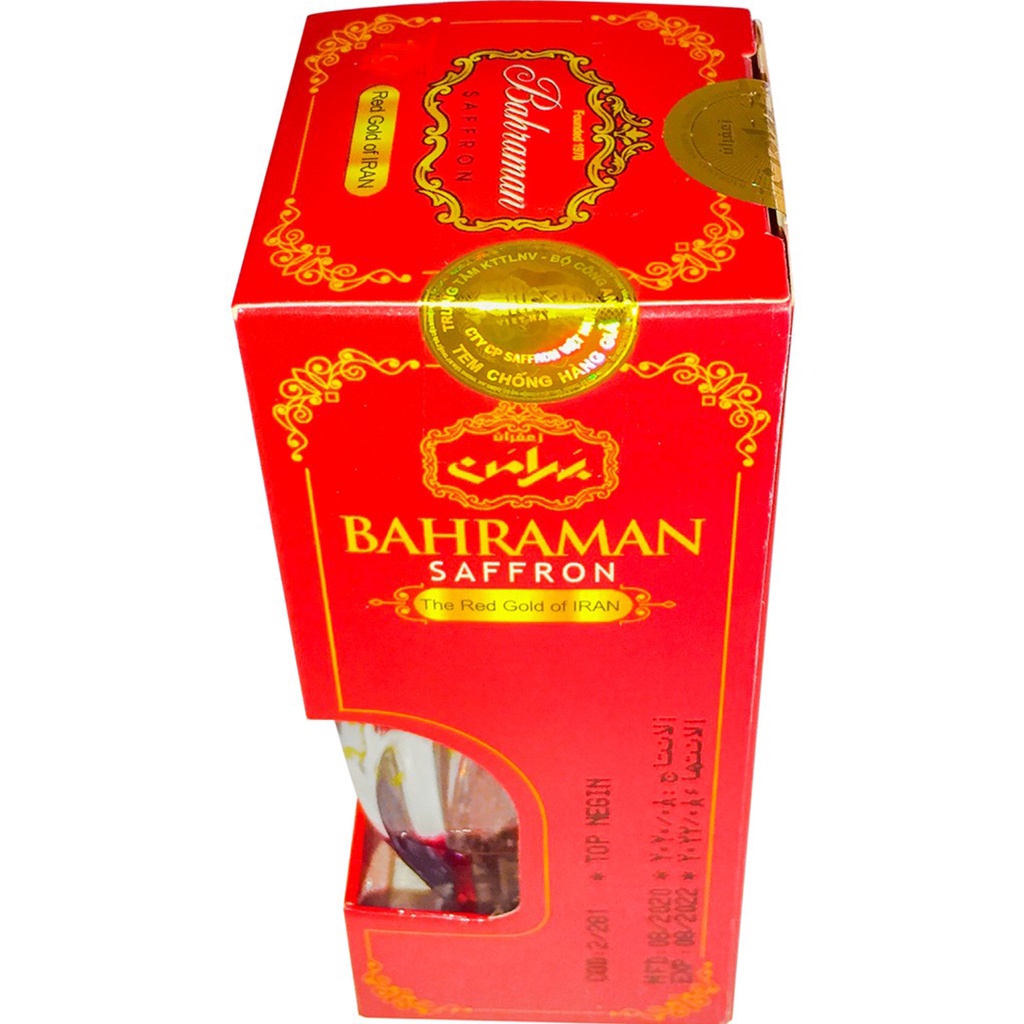 Nhụy hoa nghệ tây SAFFRON BAHRAMAN hộp 1Gram