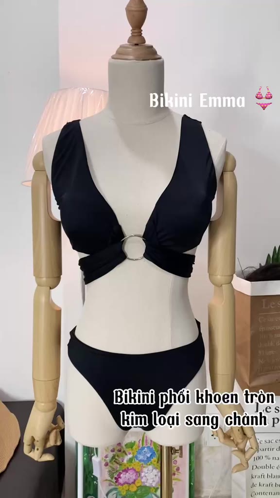 Bikini 2 Mảnh EMMA Khoen Tròn Đan Dây Sexy | BigBuy360 - bigbuy360.vn