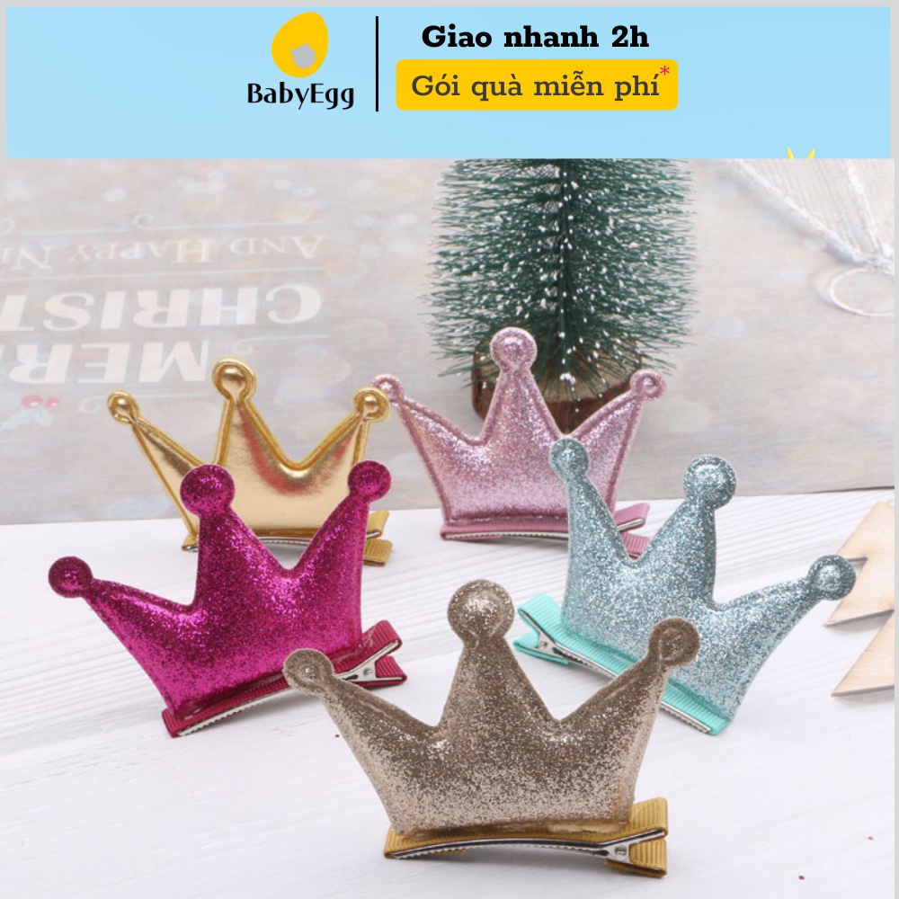 Kẹp tóc cho bé gái hình vương miện crown đáng yêu màu cho bé chơi trung thu cho bé gái 1 2 3 4 5 6 7 8 9 tuổi