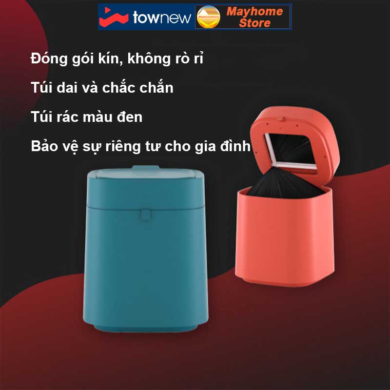 Thùng Rác Tự Động Thông Minh Xiaomi Townew T Air X 13.5L Phiên Bản Giới Hạn Đặc Biệt Màu Cam &amp; Màu Xanh