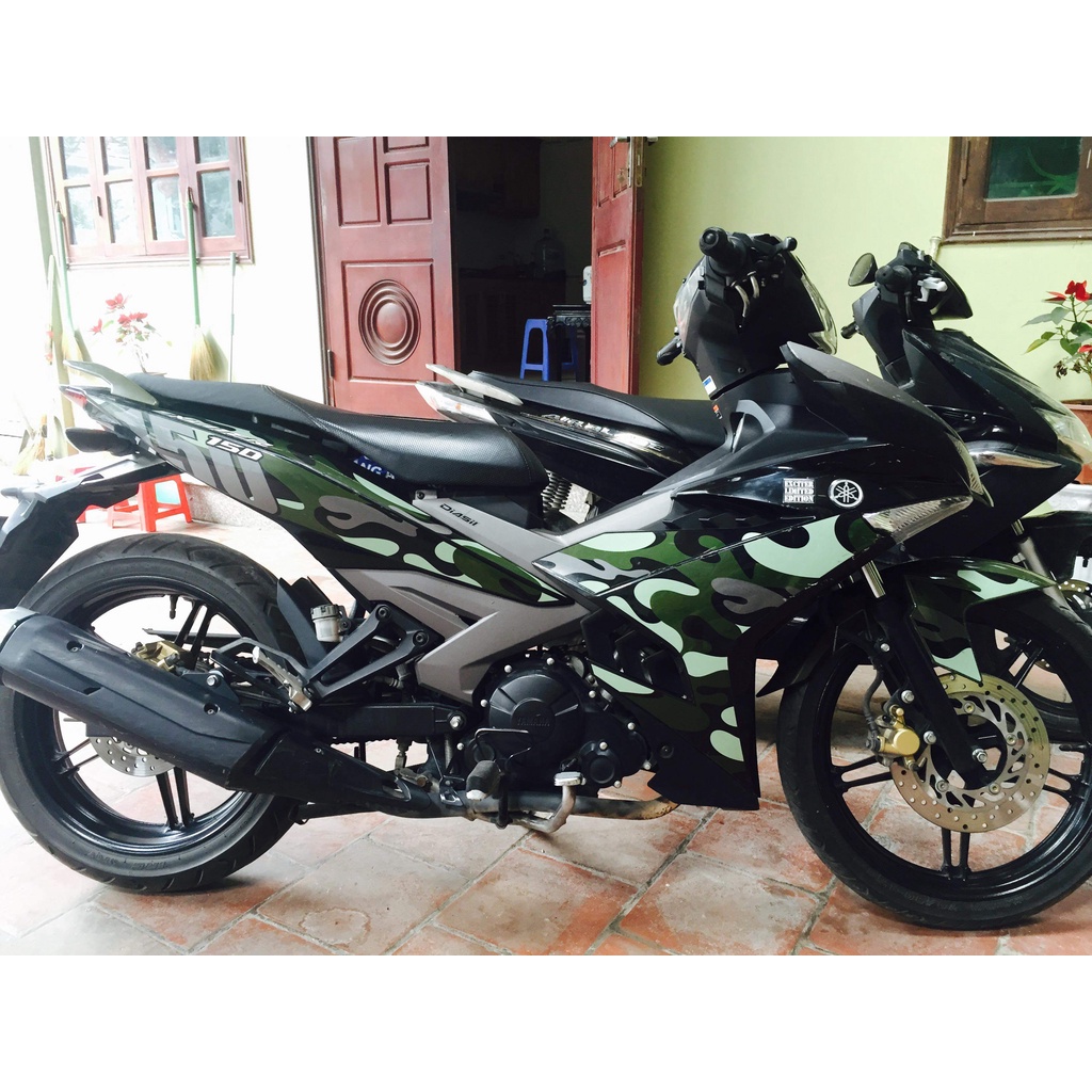 Tem Rời Exciter 150 Camo Dán Xe Đen - Tem Chuẩn Hình