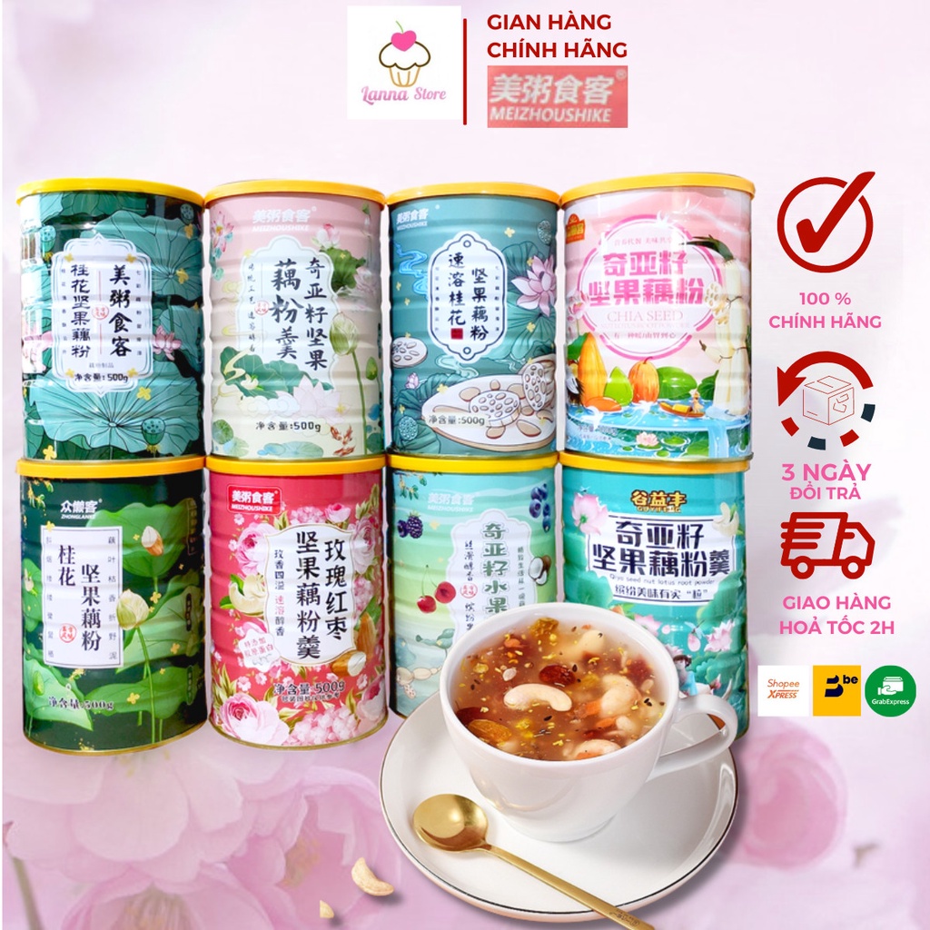 Bột Củ Sen Mix Hạt Dinh Dưỡng, Ngũ Cốc Giảm Cân, Ăn Kiêng, Eat Clean Healthy Dưỡng Nhan hiệu Meizhoushike