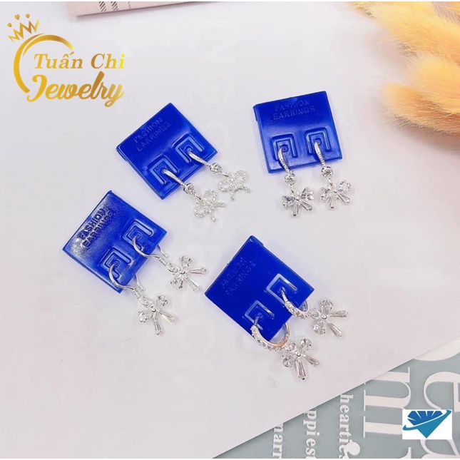 Khuyên Tai Bạc- Bông Tai Nữ Kiểu Dáng Xinh Xắn, Dễ Thương, Bạc Ta Sáng Bóng Bảo Hành Trọn Đời