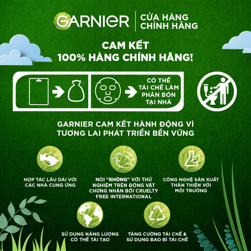 Bộ 5 mặt nạ rong biển & than tre thanh lọc da Garnier Charcoal & Black Algae Serum Mask | BigBuy360 - bigbuy360.vn