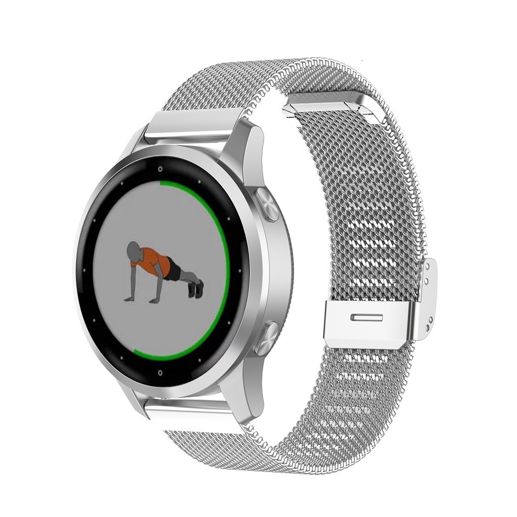 Dây đeo inox 18 20 22MM cho đồng hồ thông minh Garmin Vivoactive 4 4S 3/Venu 2 2S/Vivomove 3 3S