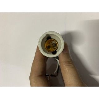 Linh kiện đui đèn E14 bằng sứ chịu nhiệt dùng để trang trí, thay thế, diy Có bát hoặc không bát