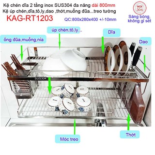 KỆ ĐỰNG CHÉN BÁT 2 TẦNG KAG-RT1203