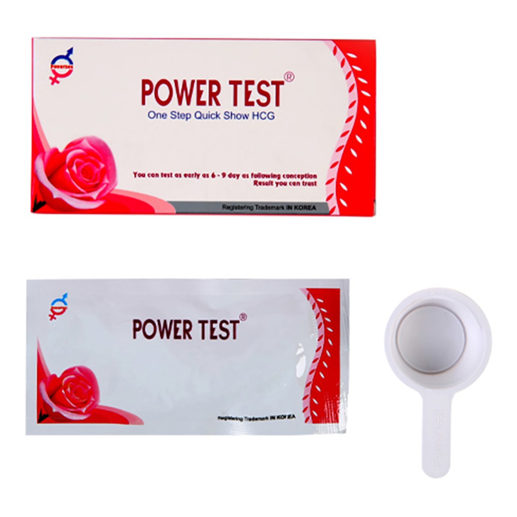 Que thử thai Powertest Hộp 1 chiếc - Que thử thai nhanh - test thử thai nhanh tức thì (QTTPO05TES)