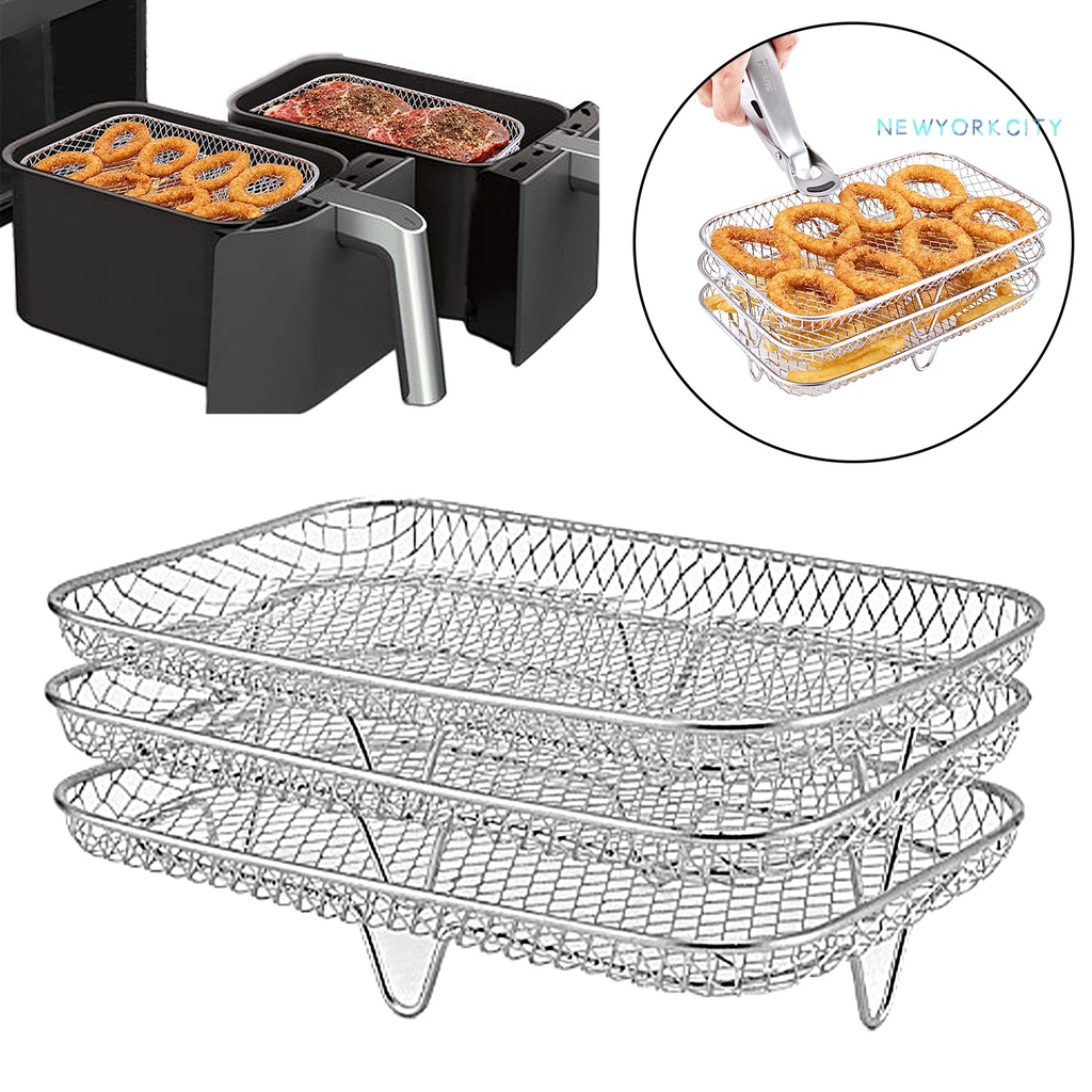 Set 3 Giá Đỡ Nồi Chiên Bằng Thép Không Gỉ Cách Nhiệt Tiện Dụng Cho Nhà Bếp