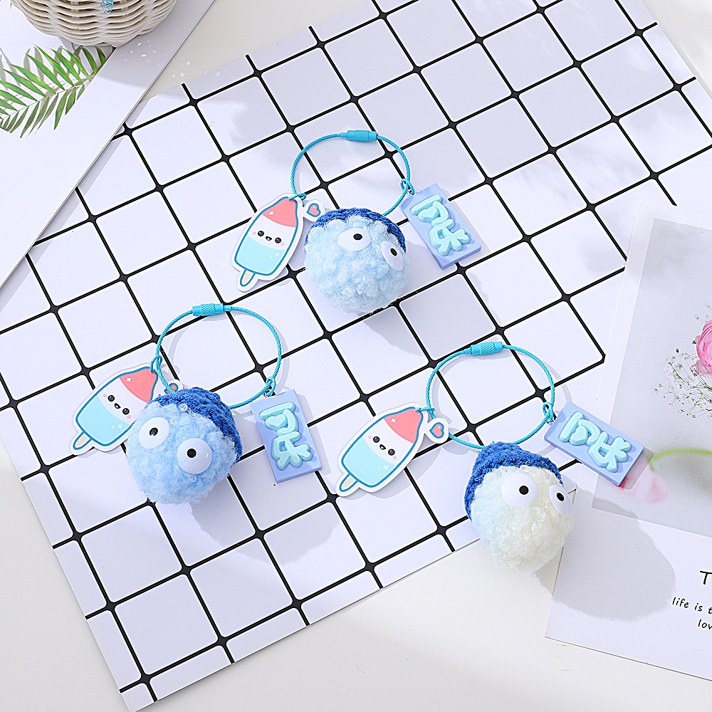 1 Móc Khóa Bóng Lông Nhiều Màu Sắc Dễ Thương