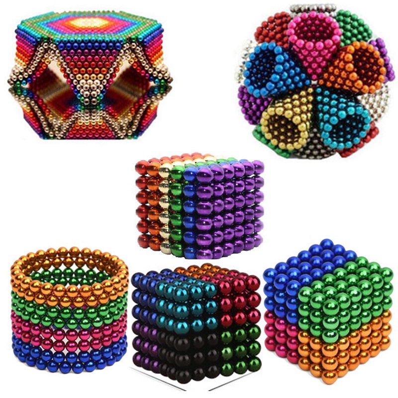 Bộ Nam Châm Bucky Balls 216 viên nhiều màu 5MM