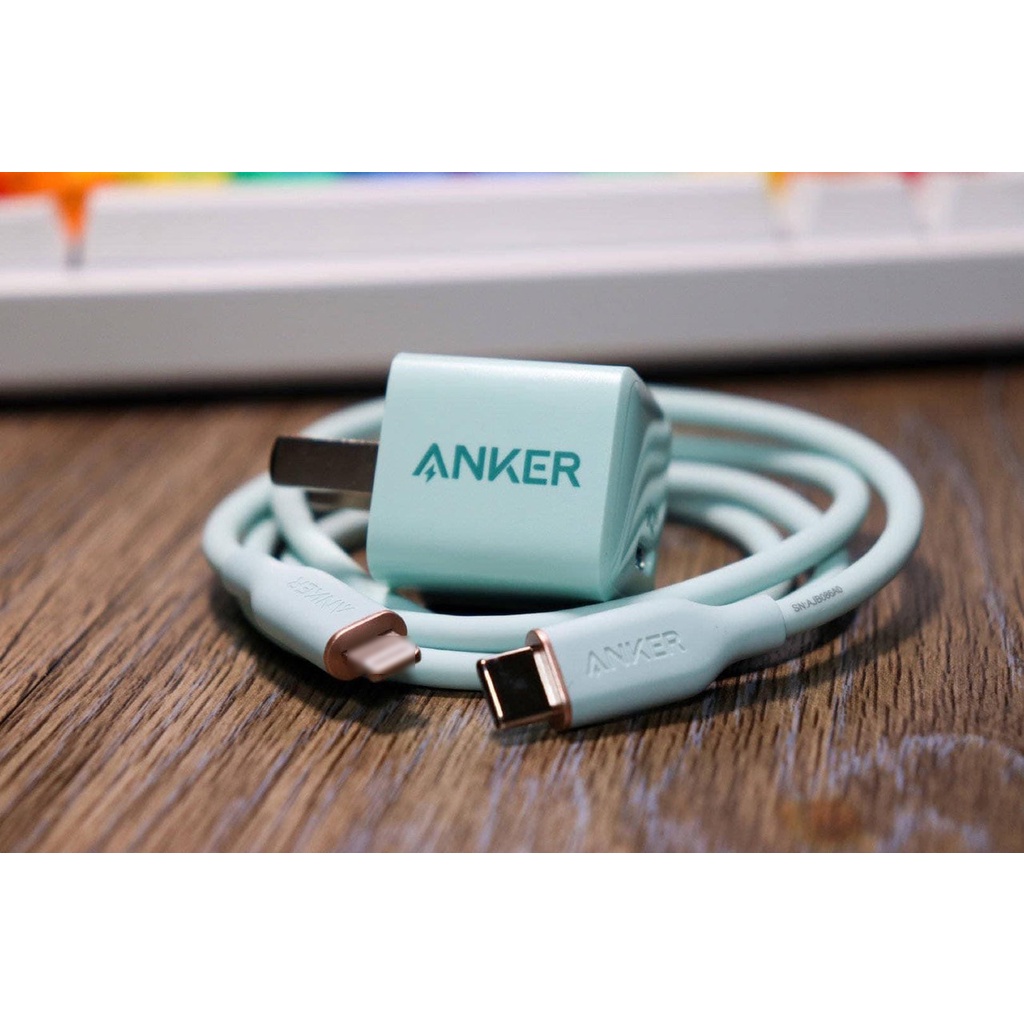 Bộ Sạc Anker 20w Nhiều Màu Sắc Full Hộp Làm Quà Tặng , Sạc Nhanh PD 20w Cho ip8 - ip14