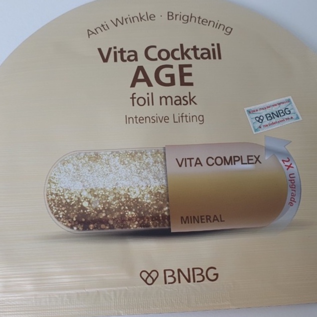 Mặt nạ giấy BNBG Vita Cocktail Foil Mask 30ml (Brightening /Aqua /Age ) - dưỡng da hiệu quả