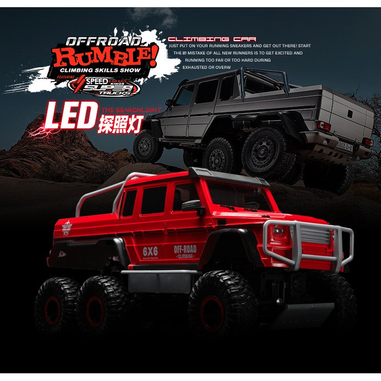 Xe Off- Road 6x6 Flytec RC Car 1/12 4CH 6WD Rock