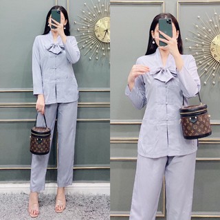 [HÀNG CAO CẤP] Đồ Lam Đi Chùa Thắt Nơ Ngực