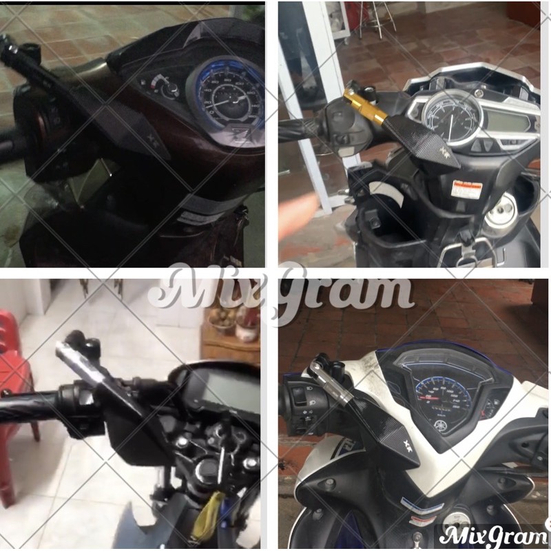 Gương gập xoay 360 cho xe máy sh , exciter,airblade,vision,wave,winer,sirius,novou,vario,dream , raider,sonic ,future bn
