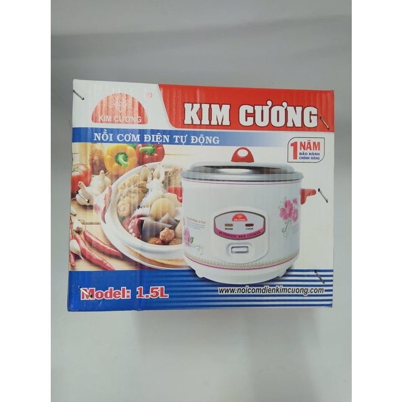 NỒI CƠM ĐIỆN KIM CƯƠNG NẮP RỜI 1.5 LÍT