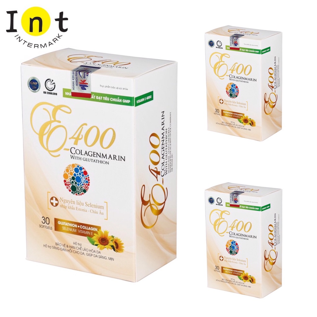 Combo 3 Hộp Viên Uống E400 Hoàng Kim - Collagenmarin With Glutathion