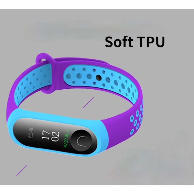 Dây Đeo Hai Màu Tương Thích Với Mi Band 4 Và Mi Band 3