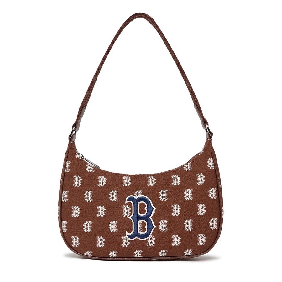 (CHÍNH HÃNG) Túi kẹp nách MLB nâu mono B new season 2022 unisex nam nữ thời trang tiện dụng Hàn Quốc