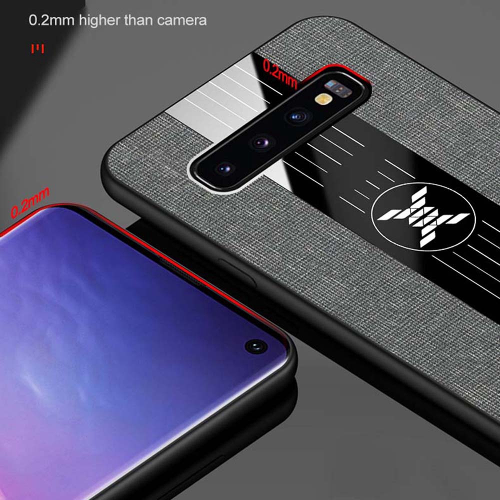 Ốp Điện Thoại Silicon Dẻo Bề Mặt Vải Có Khuyên Nam Châm Gắn Xe Hơi Samsung Galaxy Note 10 Plus 8 10 9 20 20 Ultra