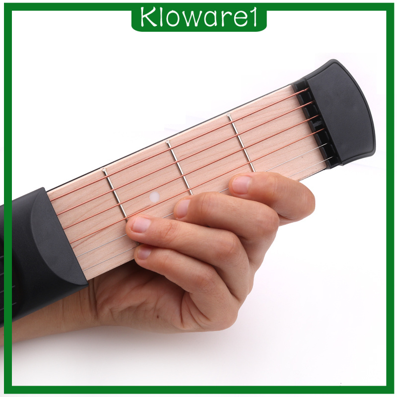 [KLOWARE1]1 Set Wooden Right-handed 4 Fret Pocket Guitar Travel Guitar Gadget Black