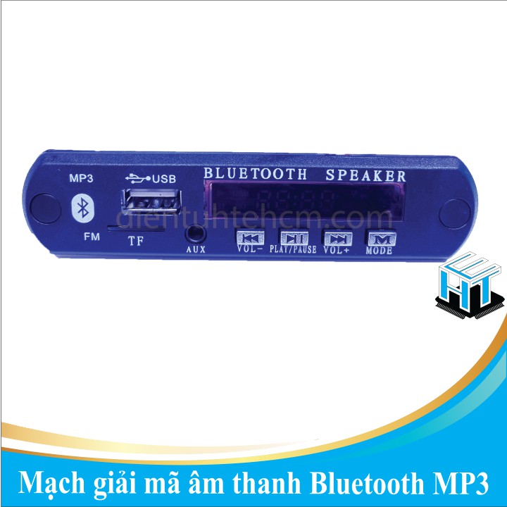 Mạch giải mã âm thanh Bluetooth MP3+WAV+WMA Lossless điện áp 12V kèm Remote