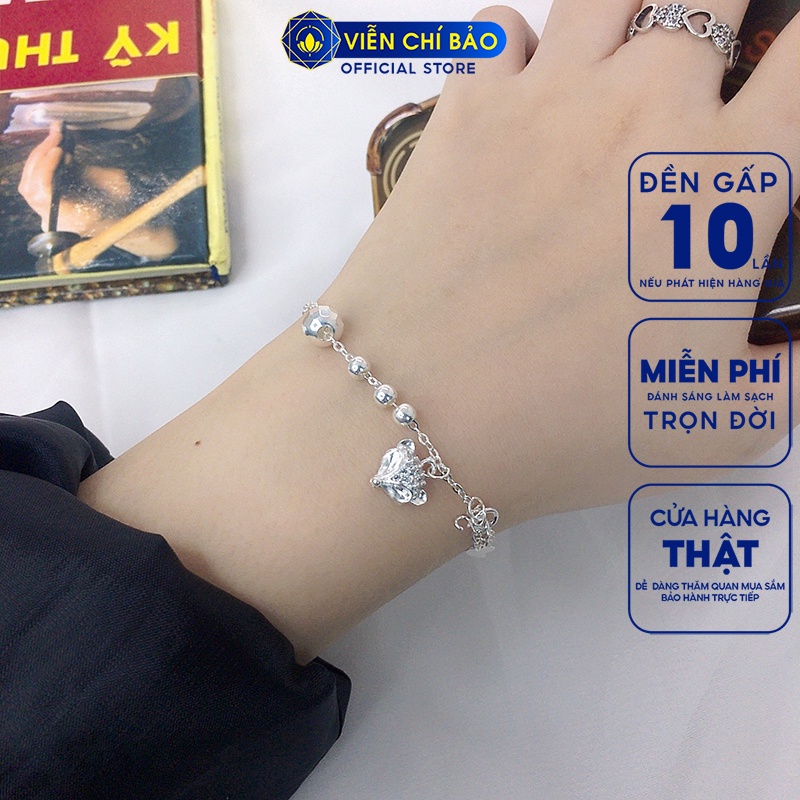 Lắc tay bạc nữ Viễn Chí Bảo Cửu Vỹ Hồ Ly chất liệu bạc 925 phụ kiện trang sức L200074x-T