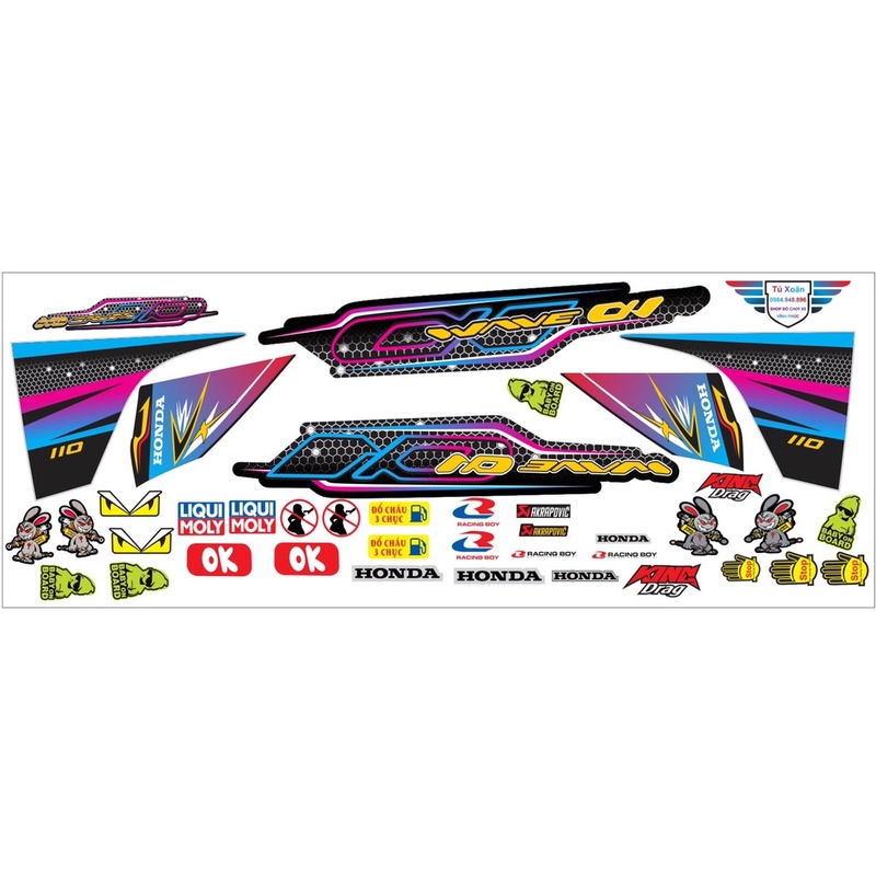 Tem wave 110 cc mẫu wave A đẹp