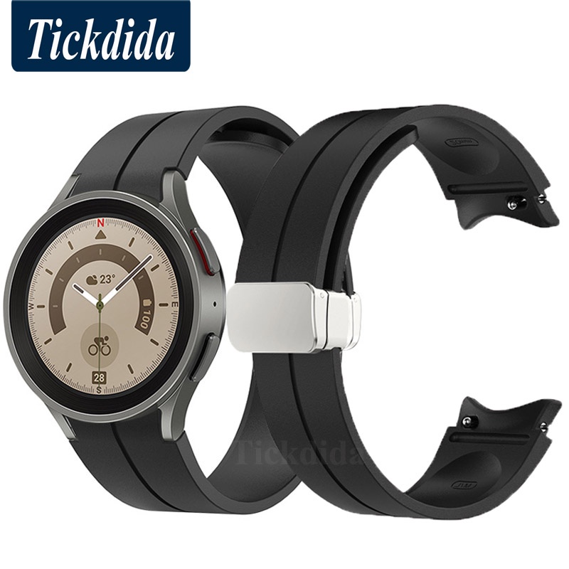 Dây Đeo Silicon Từ Tính Cho Đồng Hồ Thông Minh Samsung Galaxy Watch 5 Pro 5 / 4 Classic 42 / 46mm