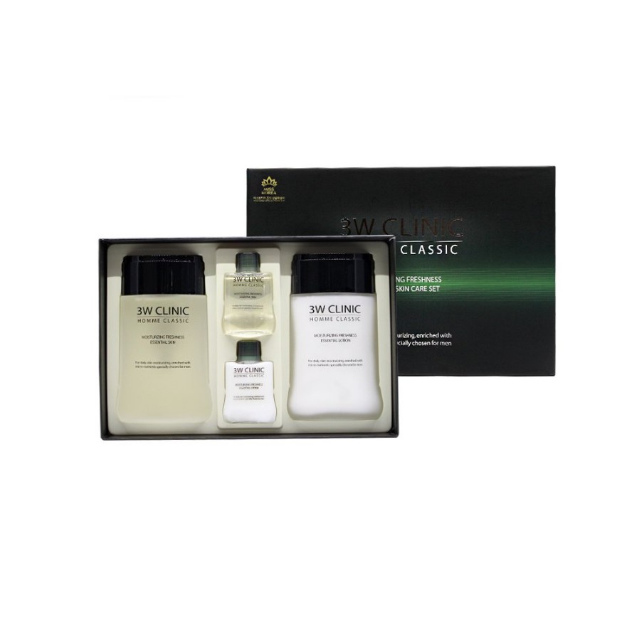 [Hàng Chuẩn Auth] Bộ 2 sản phẩm dưỡng trắng da nam 3W CLINIC HOMME CLASSIC ESSENTIAL SKIN CARE SET | BigBuy360 - bigbuy360.vn