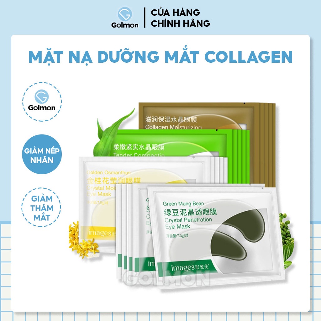 Mặt nạ dưỡng mắt collagen Images mask giảm thâm quầng mắt và chống nếp nhăn cho mắt Golmon