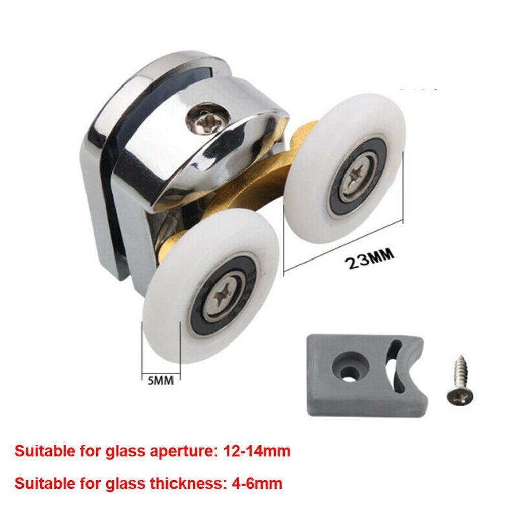 Bánh Xe Trượt Cửa Mạ Chrome 23 / 25mm Có Thể Điều Chỉnh Tiện Dụng