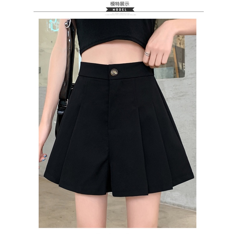 Quần short cạp cao nữ ống rộng cá tính - Quần sooc ngắn cạp cao Okella Q002 | BigBuy360 - bigbuy360.vn