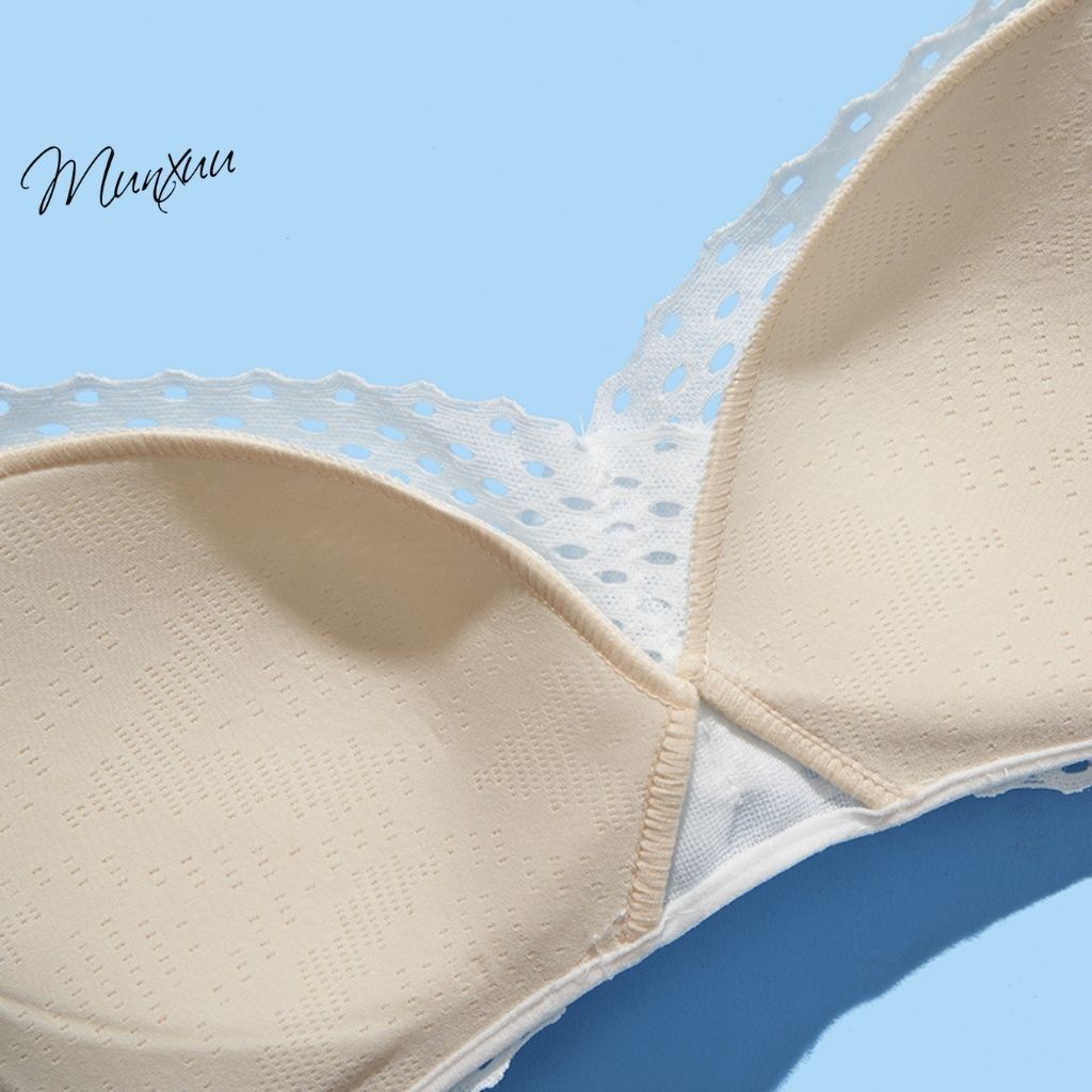 Áo lót nữ phối ren MUNXUU thiết kế không gọng, mút mỏng vừa nâng ngực nhẹ nhàng - AV25