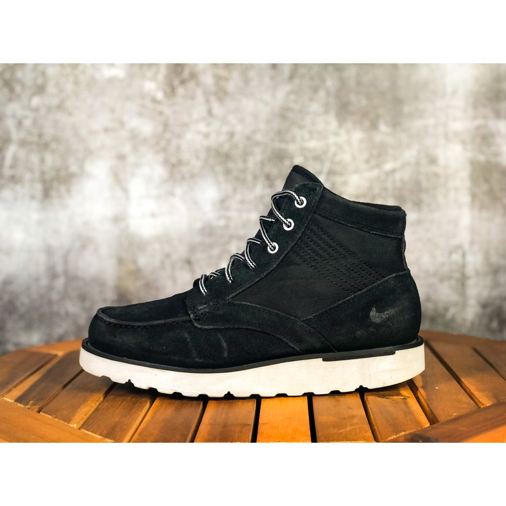 (SIZE 40) Giày thể thao chính hãng 2hand N!KE MENS KINGMAN PIEL BOTAS TEXTIL NEGRO/LOBO GRIS