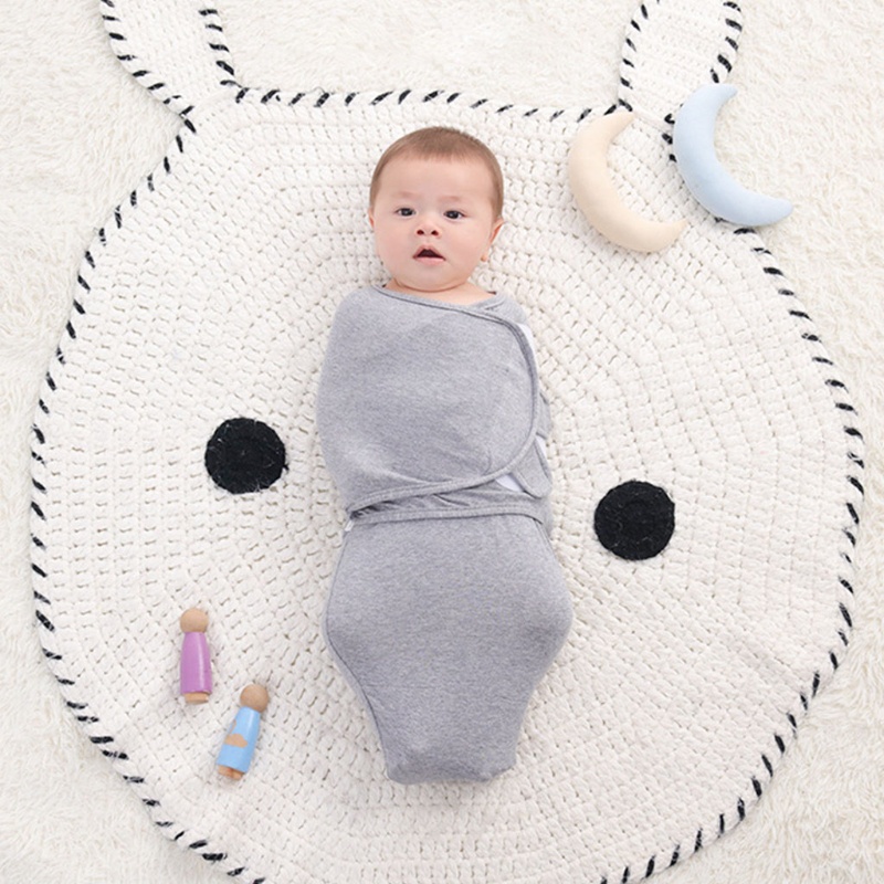 Bộ 2 Chăn Quấn Em Bé Bằng Cotton Mềm Mại Thoáng Khí Tùy Chỉnh Tiện Dụng