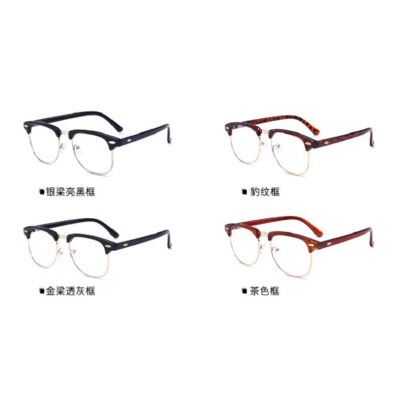 Kính mắt nửa gọng chống tia sáng xanh phong cách Hàn Quốc cho nam nữ