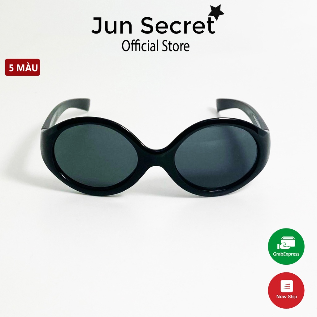 Kính mát trẻ em Jun Secret gọng nhựa, form ôm mặt, tròng đen chống tia UV cao cấp dành cho bé từ 1 đến 3 tuổi JS5822DEN