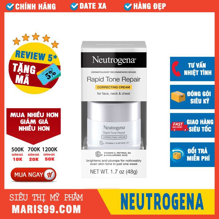 Kem dưỡng sáng da, chống lão hóa Neutrogena Rapid Tone Repair Correcting Cream ( 48g )