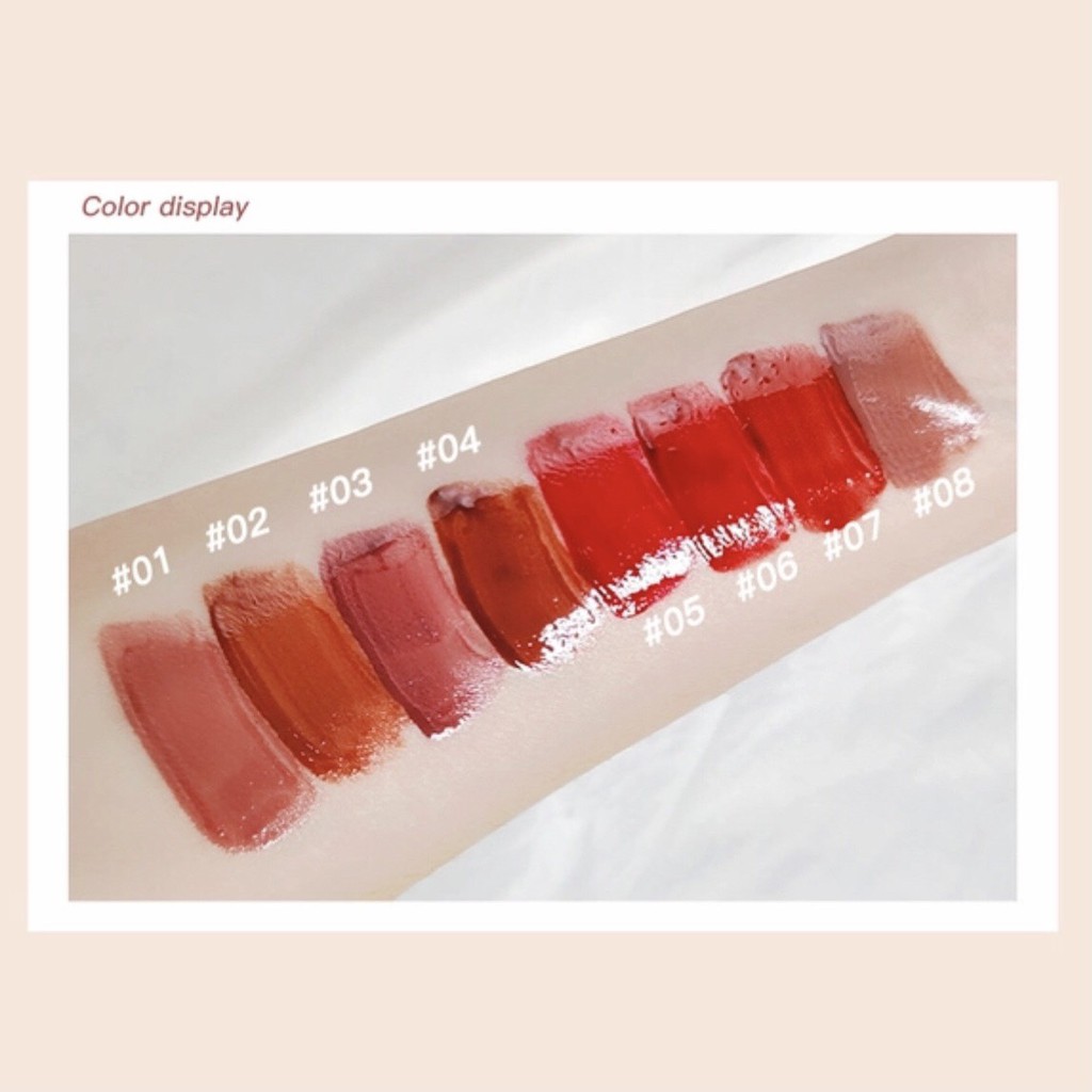 Son kem tint bóng đá băng Gogo Tales mềm môi căng mọng môi Ice Transparent Mirror Lipgloss GT240 GOGO75