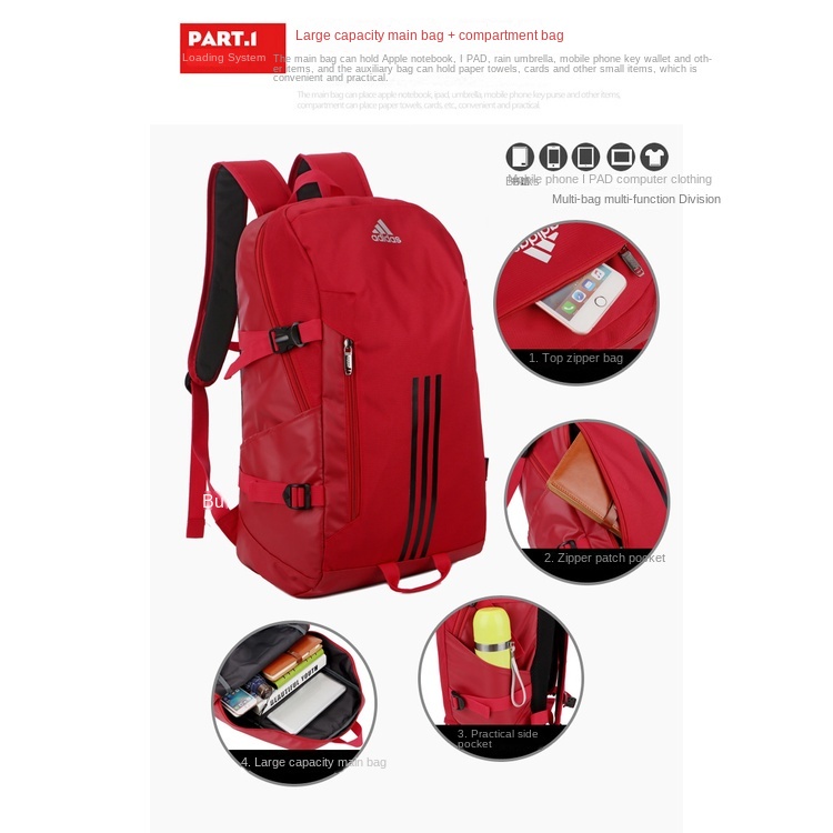 Ba Lô Leo Núi Adidas Chống Thấm Nước Kích Cỡ Lớn Thời Trang Dành Cho Nam Giới